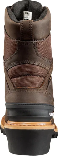 Vista 5 de Carhartt Botas de cuero para hombre de 8 pulgadas con punta compuesta impermeable Cml8360 fuego y seguridad Café (Crazy Horse Brown)