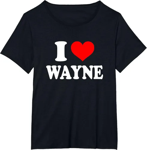 Vista 65 de Wayne - Camiseta I Heart Wayne - I Love Wayne, Negro, S