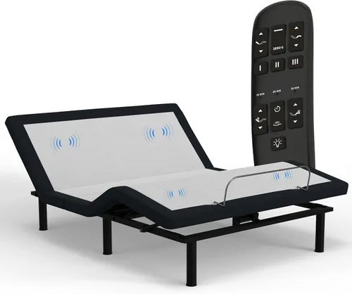 Vista 11 de Blissful Nights Split King e4 Marco de Base de Cama Ajustable con Gravedad Cero, Masaje, Anti-Ronquidos, Carga USB Dual, Luz Nocturna Debajo