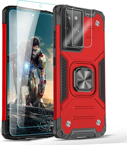 Vista 9 de YmhxcY Funda para Galaxy Note 8, funda para Galaxy Note 8 con protector de pantalla curvado 3D, fundas de grado armadura con soporte giratorio