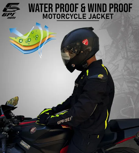 Vista 6 de GPI MOTO Chaqueta de motocicleta de malla para hombre - Chaqueta de motocicleta de verano Cordura 600D, armadura CE, hombreras - Sin forro térmico
