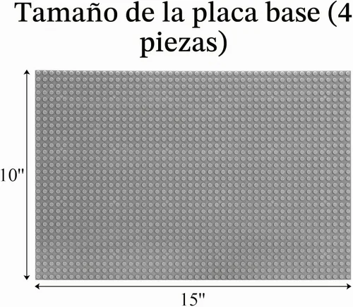 Vista 2 de ZENFUN Paquete de 4 placas base de construcción para ladrillos de construcción, 10 x 15 pulgadas, placas base de construcción clásica compatibles