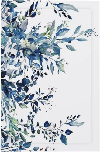 Vista 126 de Cubiertas de Enchufe Dúplex de 1 Gang con Hojas Florales de Eucalipto Azul en Acuarela, Placa Frontal Decorativa para Interruptor de Luz, Placa