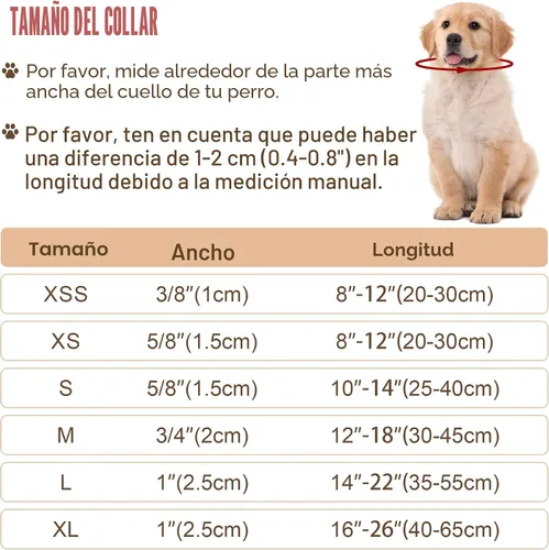 Vista 5 de Collar reflectante para perros con hebilla, collares de nailon ajustables de seguridad para perros pequeños, medianos y grandes, color negro XXS