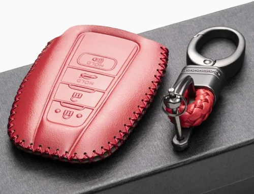 Vista 4 de Vitodeco Funda de cuero genuino para llavero inteligente compatible con Toyota Rav4, Camry, Prius, Highlander, CH-R, Avalon, Toyota 86, Mirai