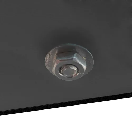 Vista 7 de Mesa de centro de vidrio templado para muebles de sala de estar (todo negro)