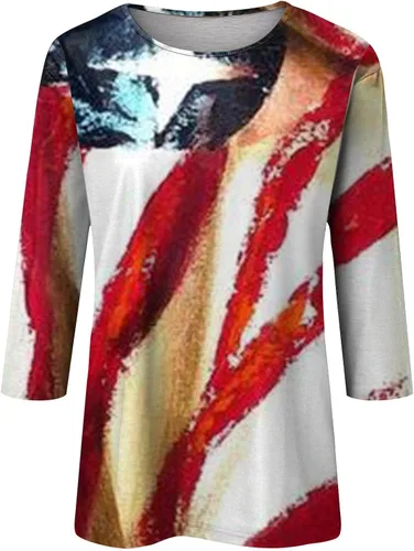 Vista 3 de GWNDHTBL Cool Shirts Women Plus Size Work Wide Sleeve Summer with Pockets Crewneck Light Loose Sunflower Tunics