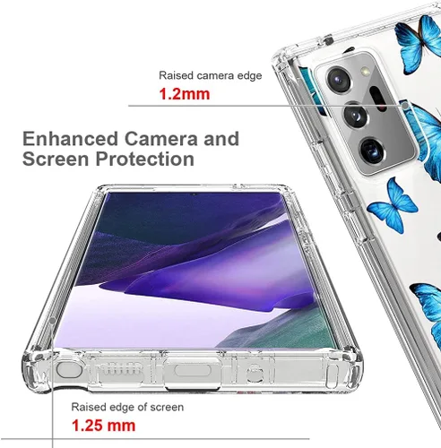 Vista 2 de Funda para Galaxy Note 20 Ultra 5G, Samsung Note 20 Ultra para niñas, cuerpo completo, a prueba de golpes, transparente, suave, flexible, funda