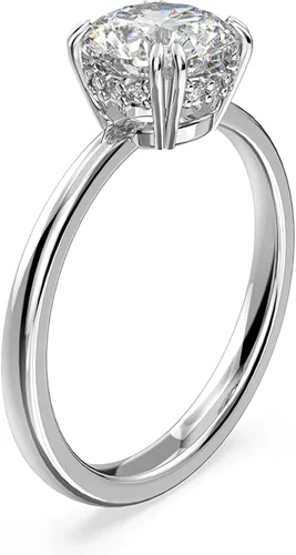 Vista 2 de Swarovski Constella Cocktail Ring Jewelry Collection Princess Cut Clear Crystals