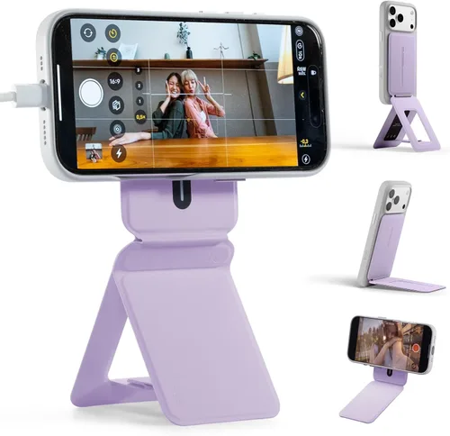 Vista 14 de MOFT MOVAS - Billetera con trípode para teléfono, 3 en 1, soporte magnético compatible con NFC, soporte para tarjetas ajustable de cuero vegano