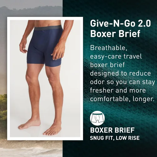 Vista 2 de ExOfficio Bóxer Give-n-go 2.0 para hombre, ropa interior fresca y cómoda