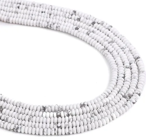 Vista 27 de BEADIA Cuentas Espaciadoras de Jade Natural Africano Planas Redondas Sueltas para Hacer Joyas con Abalorios 3mmx2mm 38cm