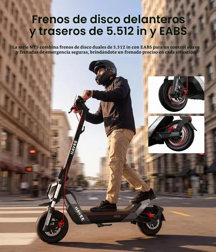 Vista 9 de NAVEE UT5 Ultra X/UT5 Max/XT5 Pro/NT5 Max Electric Scooter, 25-43.5 mph, 51.6-74.6 Miles Range, 1638-2400W Peak Motor & Dual Suspension & Disc