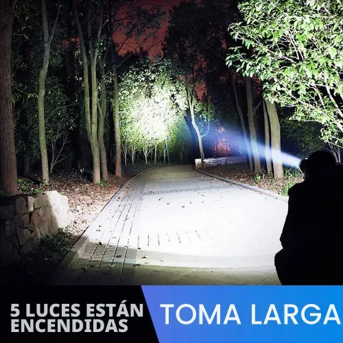 Vista 5 de Faros delanteros ultra brillantes de 10000 lúmenes, impermeable, linterna LED, linterna de trabajo, recargable, 4 modos, lámpara de cabeza