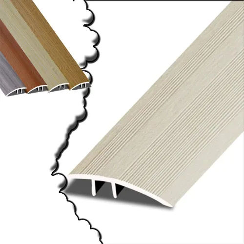 Vista 17 de NILZA Door Threshold Strip Wood Floor Transition Strip 36in Threshold Transition Strips, Metal Threshold Reducer Ramp, Suitable for Height of Oak