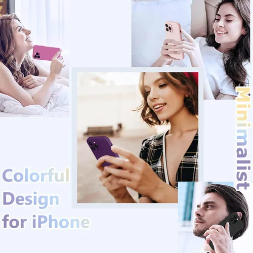 Vista 7 de BossKiss Funda compatible con iPhone 13 Pro, silicona de alta calidad mejorada [protección de cámara] [2 protectores de pantalla]