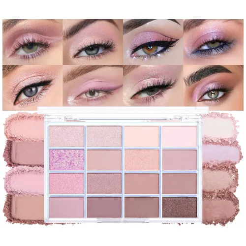 Vista 32 de CAKAILA Paleta de sombra de ojos mate de 10 colores, color gris y gris topo, paleta de sombra de ojos neutra, paleta de maquillaje de larga
