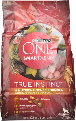 Vista 22 de Purina ONE True Instinct con una mezcla de pavo auténtico y venado alimento para perros seco - Bolsa de 7.4 lb Denso en nutrientes, con un 30%