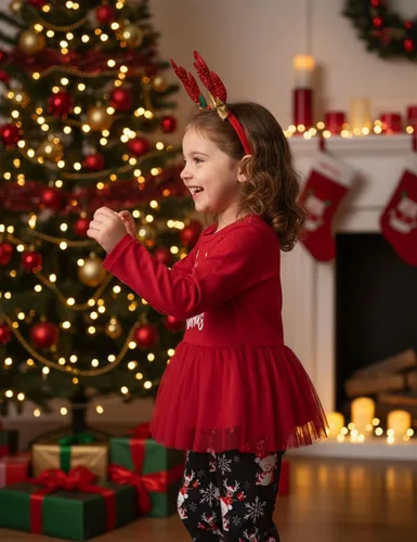 Vista 10 de Conjunto de 3 piezas de pantalones de Navidad para niñas pequeñas, diseño de ciervo y manga larga, regalos de Navidad para niñas