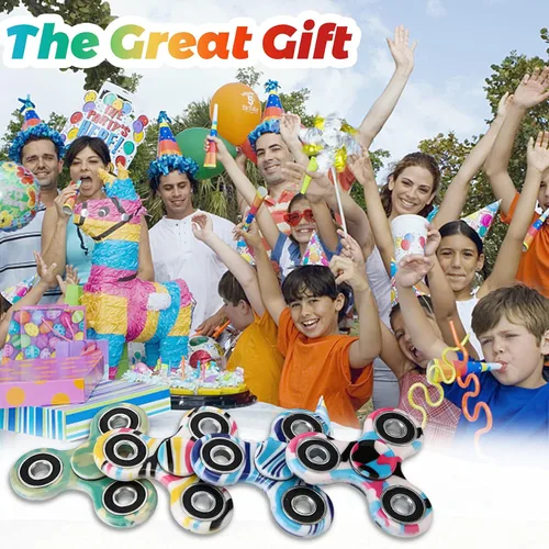 Vista 5 de SCIONE Paquete de 12 juguetes giratorios para la ansiedad, juguetes para aliviar el estrés, regalos de fiesta para niños y adultos, regalos