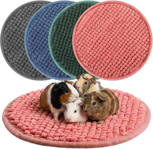 Vista 23 de Amylove 4 piezas de forro para jaula de conejillo de indias, ropa de cama para conejillo de indias, alfombrilla para puerta de perro para patas