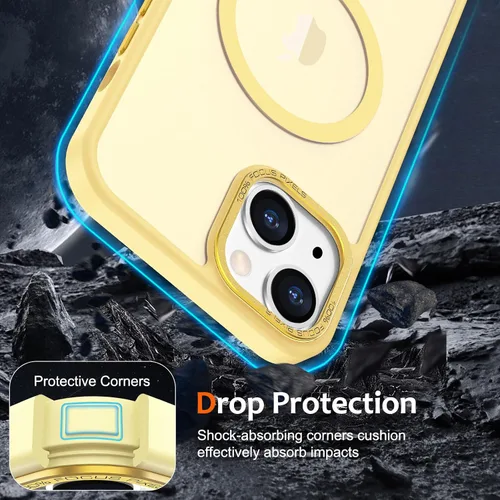 Vista 896 de Anuck - Funda magnética para iPhone 11 compatible con MagSafe, carcasa trasera mate translúcida dura, borde de TPU, delgada, resistente a impactos