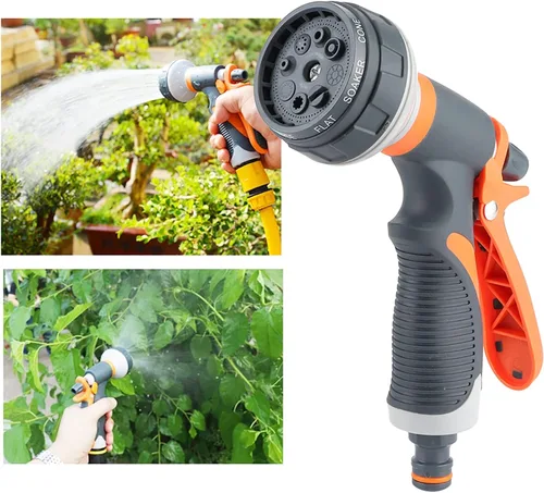 Vista 5 de Oumefar Pistola de riego Jardinería Fácil Control Hogar Boquilla Manguera Boquilla Spray Boquilla Pistola Manguera Pulverizador para Jardín
