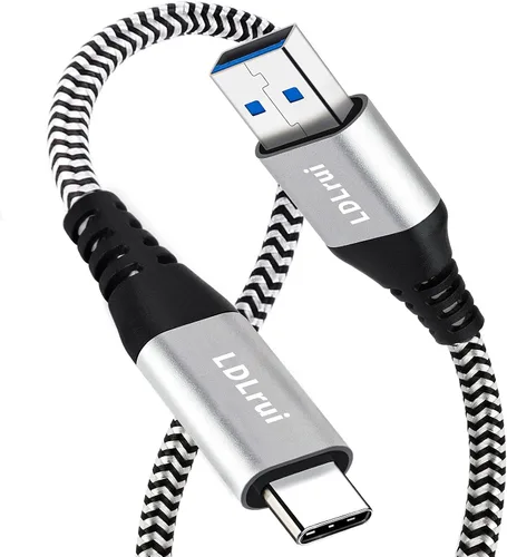 Vista 11 de Cable USB A a USB C 3.1/3.2 Gen 2 de transferencia de datos de 10 Gbps (6 pulgadas/0.5 pies), cable corto USB C SSD con carga rápida de 60 W QC 3.0