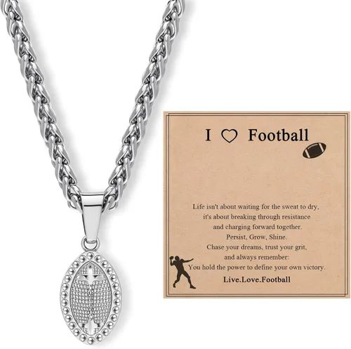 Vista 13 de Collar con colgante deportivo para hombres, mujeres, adolescentes, fútbol, baloncesto, béisbol, fútbol, deportes, regalos para fanáticos del
