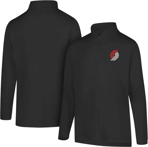 Vista 16 de Ultra Game Camiseta oficial de la NBA de manga larga con cremallera corta para hombre Gris Caliente Carbón