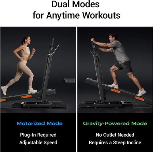 Vista 5 de UMAY Gym 51" Extended Handlebar 40% Treadmill with Incline 350LBS Capacity Black