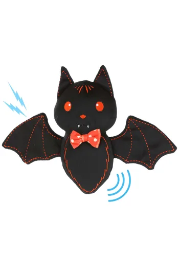 Vista 2 de Juguete Chirriante Murciélago con Pajarita para Mascotas Multicolor