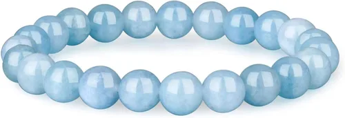 Vista 143 de Crystal Vibe Pulseras de cuentas de 0.315 in para mujeres y hombres, pulseras de cristal con piedras preciosas naturales, tamaño elástico ajustable