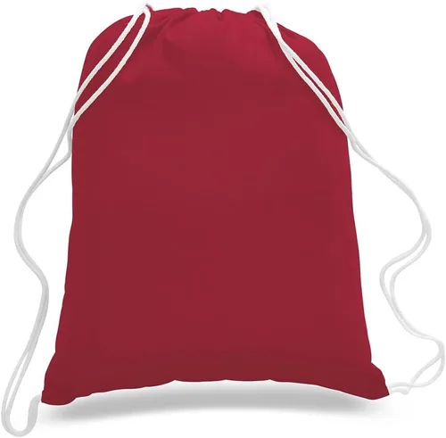 Vista 11 de ToteBagFactory Paquete de 6 mochilas de lona de algodón con cordón: blanco, liso, tela reutilizable, 14 pulgadas de ancho x 18 pulgadas de alto