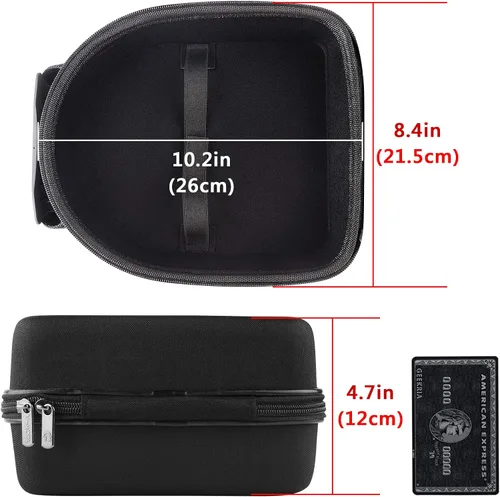 Vista 5 de Geekria Funda protectora protectora para auriculares de gran tamaño, funda protectora de repuesto para viaje con almacenamiento de cables