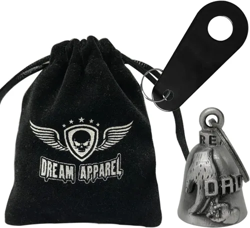 Vista 2 de Dream Apparel Campana de Motocicleta Ángel Guardián Aleja Gremlins, Campana de Motociclista para Hombres Mujeres Motociclistas, Regalo de Buena