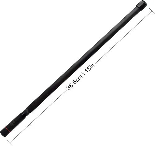 Vista 2 de TWAYRDIO Antena de radio SMA macho de doble banda 144/430MHz Antena táctica plegable de 15.3 pulgadas para Yaesu Wouxun TYT MD-380 Radio