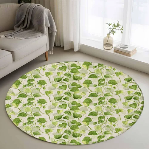Vista 13 de 5x8 Area Rugs for Living Room, Spring Leaves Non-Slip Area Rugs for Living Room Bedroom Entryway, Abstract Retro Color Pastoral Plants Washable