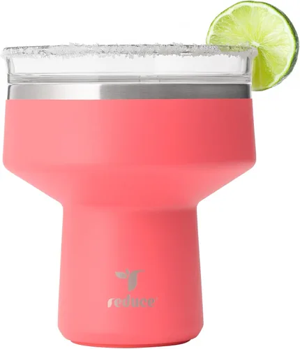 Vista 25 de Reduce Saltini - Vaso de cóctel de 16 onzas, vaso aislado de margarita con tapa, mantiene las bebidas frías durante 10 horas, alternativa al vaso