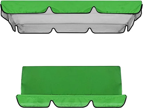 Vista 17 de Juego de fundas de repuesto para columpio de toldo, juego de repuesto para columpios de 2/3 plazas, protección para todo tipo de clima, columpios