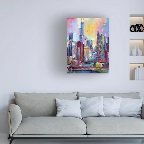 Vista 3 de [Usado] Trademark Fine Art - Lienzo Art 'Chicago 3' - 19 x 14