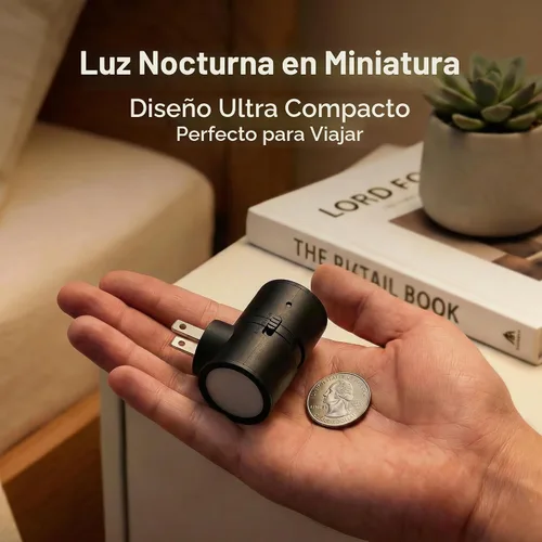 Vista 6 de L LOHAS LED Luz nocturna con sensor de movimiento, mini luces nocturnas activadas por movimiento, enchufar a la pared, luz giratoria con sensor