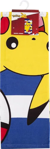 Vista 4 de Northwest Toalla de playa Pokémon – Diseño de Pikachu y Poké Ball – Toalla suave y absorbente de 30 x 60 pulgadas para baño, piscina o playa