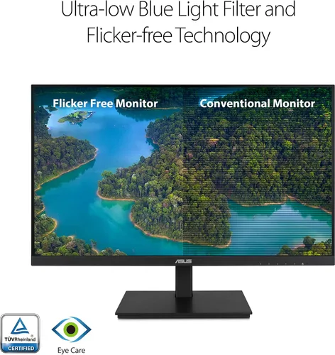 Vista 4 de ASUS VA24DQSB Monitor de computadora FHD IPS de 24 pulgadas, 1080P