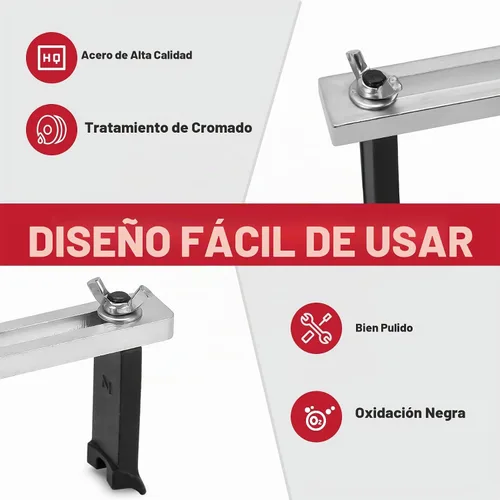Vista 4 de Herramienta universal de extracción de bomba de combustible, herramienta de anillo de bloqueo de bomba de combustible con dos mordazas ajustables
