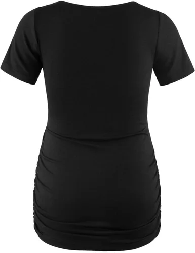 Vista 2 de Bhome Camiseta de maternidad de manga corta para verano, para embarazo