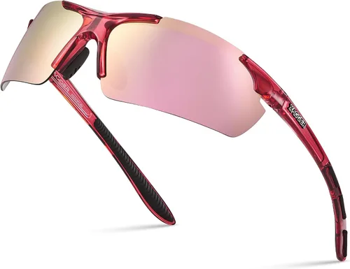 Vista 14 de Lentes de sol polarizados deportivos para hombres y mujeres, con diseño envolvente, UV400, para correr, béisbol, sóftbol, ciclismo, conducción