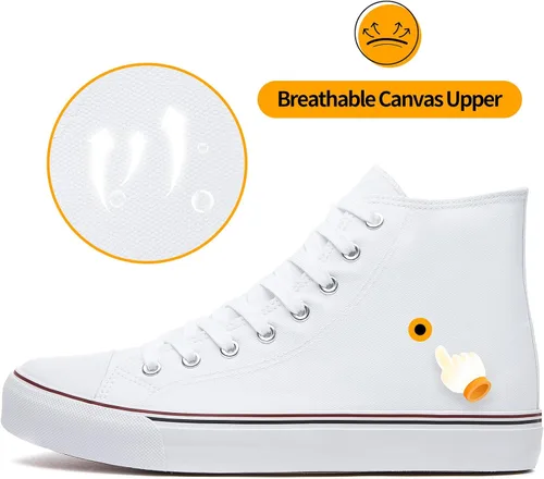 Vista 51 de ZGR Tenis de lona para hombre, con cordones, clásicos, casuales, para caminar