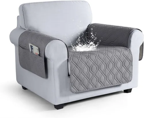 Vista 37 de VANSOFY Funda para Sofá, Fundas de Sofá Impermeables Lavables Forro Protector de Muebles Fundas de Asiento de Sofá Antideslizantes para Perros, Negro