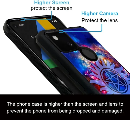 Vista 5 de CARLOCA Funda compatible con Google Pixel 4A, diseño de cosmos sobrenatural, ultra protección, a prueba de golpes, silicona suave, TPU